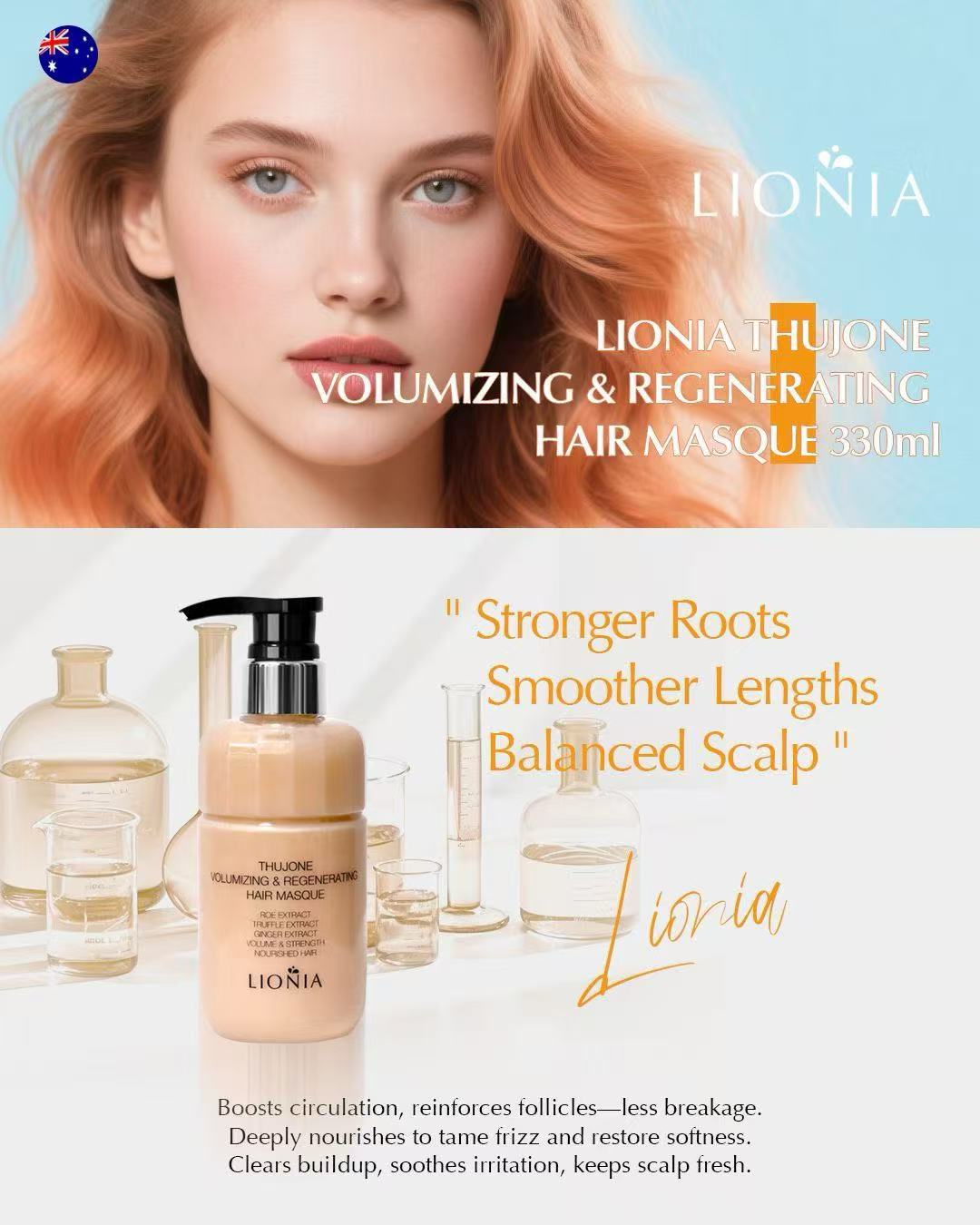LIONIA THUJONE VOLUMIZING & REGENERATING HAIR MASQUE 330ml