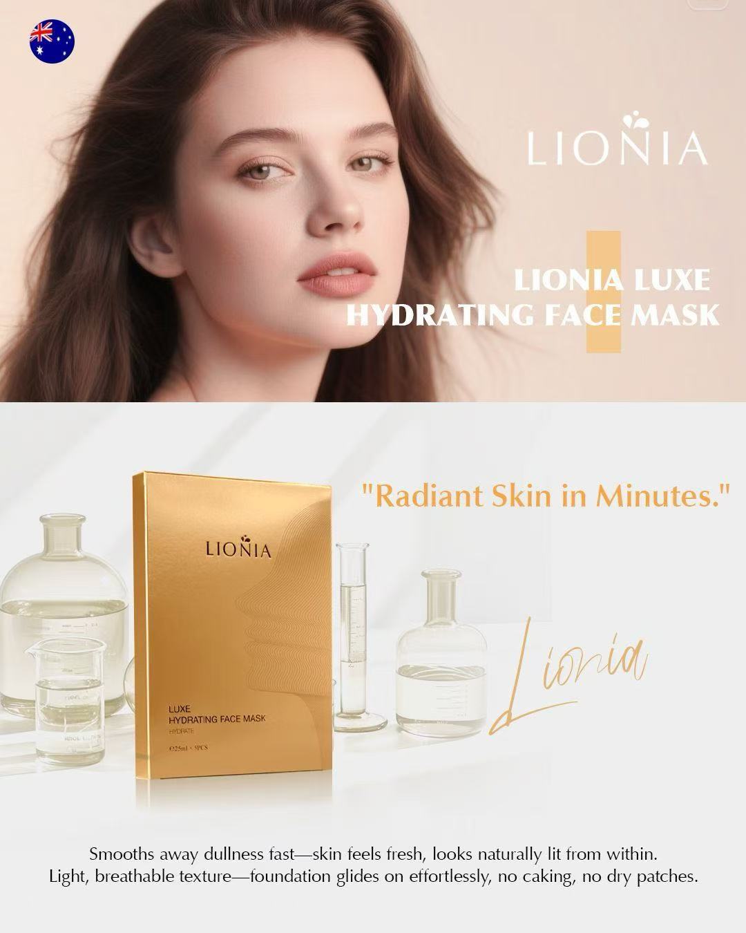 LIONIA LUXE HYDRATING FACE MASK 25ml * 5