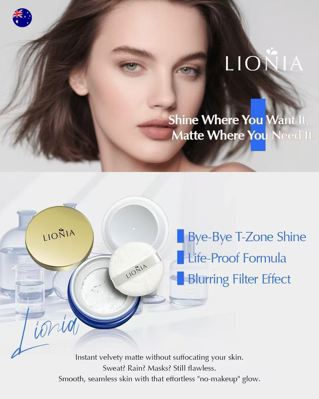 LIONIA LUXE PERFECTING LOOSE POWDER (Crystal 01)8G
