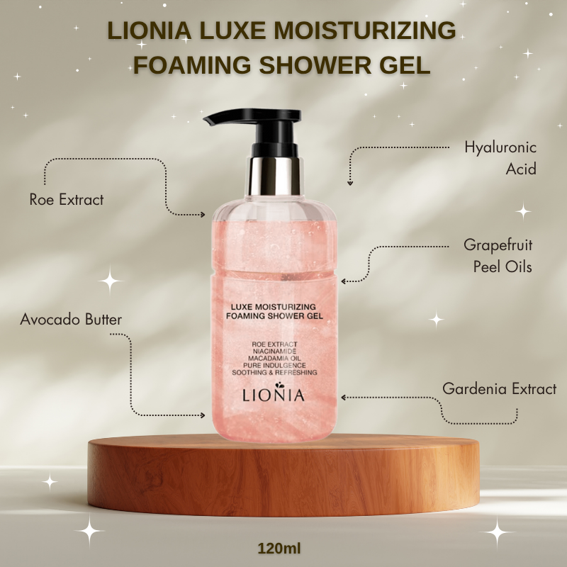 LIONIA LUXE MOISTURIZING FOAMING SHOWER GEL 330ml
