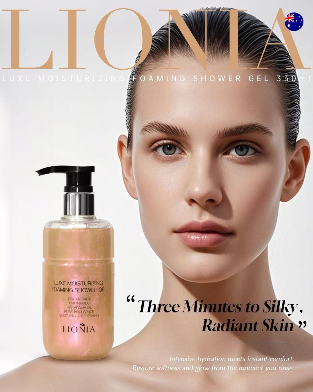 LIONIA LUXE MOISTURIZING FOAMING SHOWER GEL 330ml