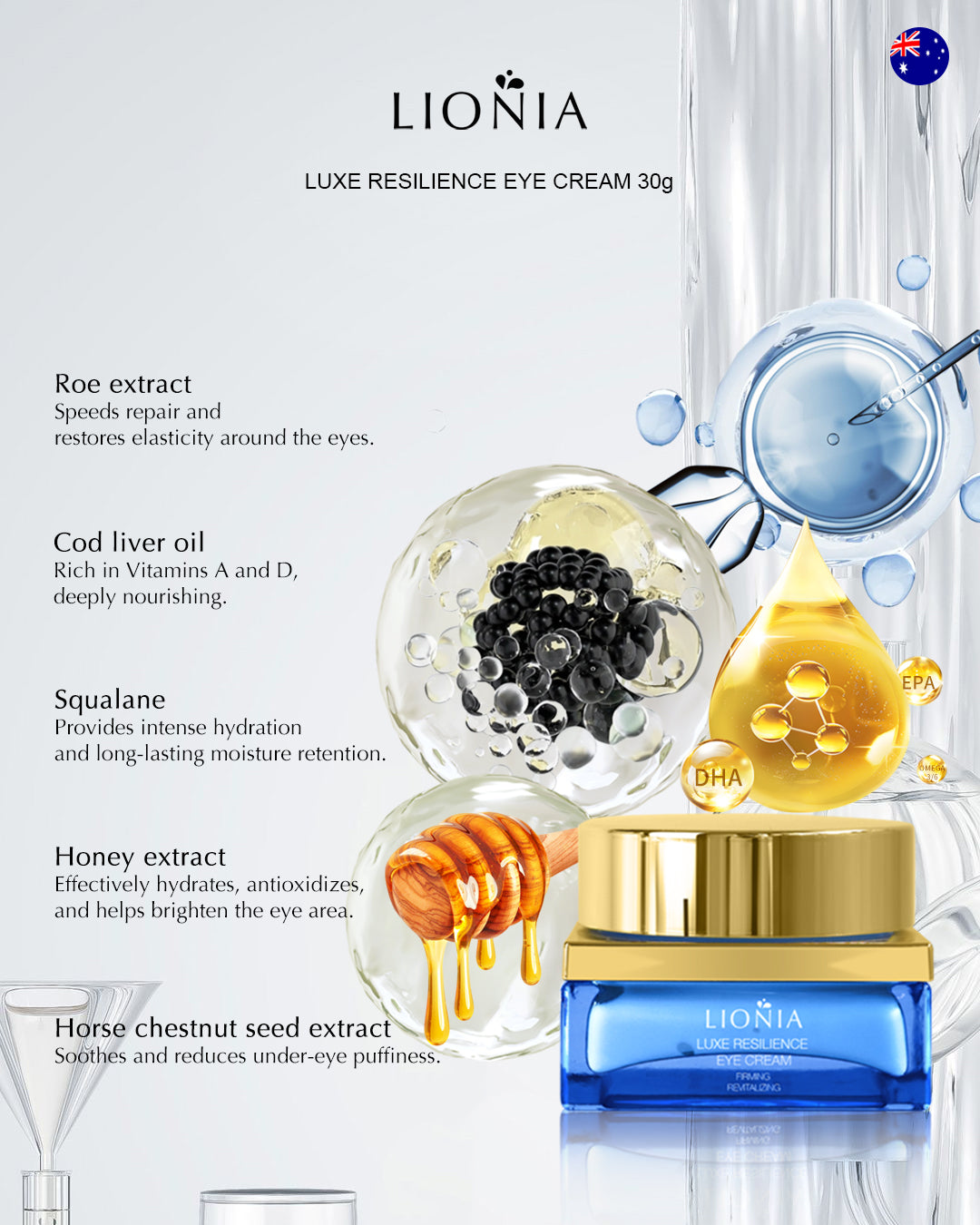 LIONIA LUXE REJUVENATING EYE CREAM 40ml