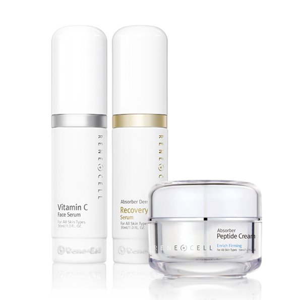 RENECELL润妮秀 维C 精华 30ml + 修复精华 30ml + 多肽霜 50ml 套装
