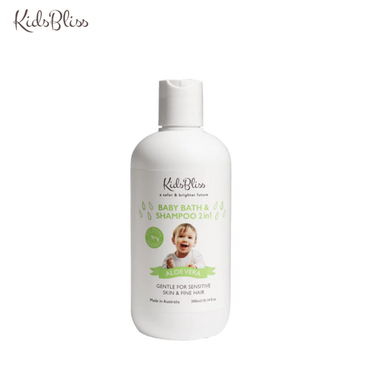 Kidsbliss Baby Bath & Shampoo 2 in 1 - Aloe Vera 300ml