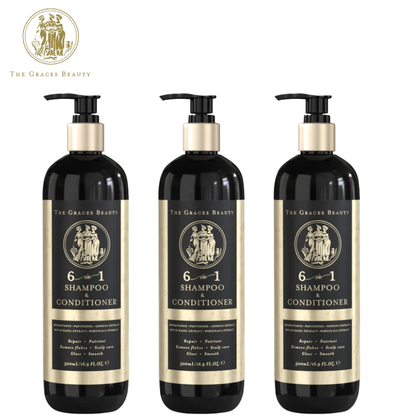 THE GRACE BEAUTY 6 in 1 Shampoo & Conditioner 500ml *3pcs