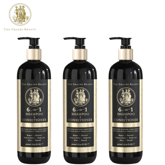 THE GRACE BEAUTY 6 in 1 Shampoo & Conditioner 500ml *3pcs
