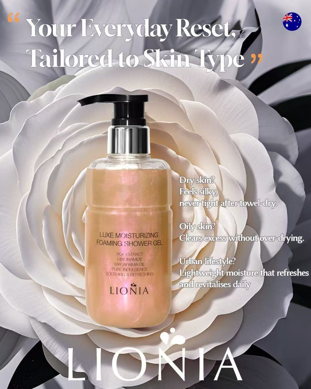 LIONIA SHOWER GEL & MOISTURIZING CREAM SET PRODUCTS